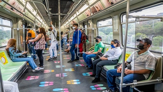 La red del Metro de Medellín comienza a aplicar hoy el porcentaje de ocupación autorizado hasta el 50% en sus trenes, tranvías, buses y telecabinas