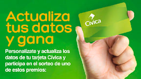 Actualiza tus datos y gana con tu Tarjeta Cívica