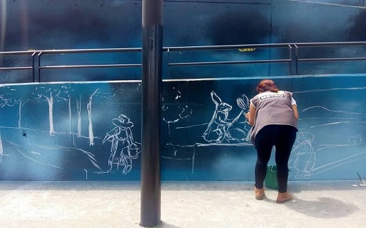 Por primera vez el Metro de Medellín tendrá un mural de arte urbano dentro de sus instalaciones