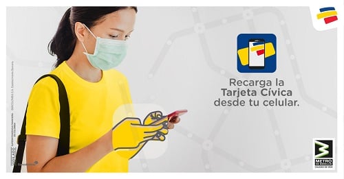 Ahora la tarjeta Cívica se podrá recargar desde la App Bancolombia a la Mano