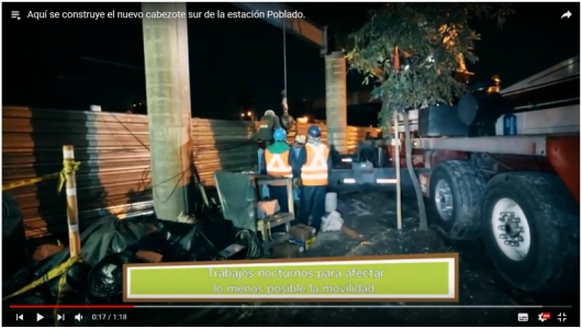 Aquí se construye el nuevo cabezote sur de la estación Poblado