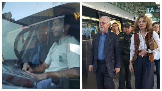 El Maestro Botero recorrió el centro a bordo del Metro de Medellín