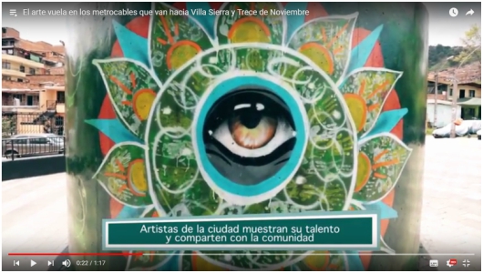 El arte vuela en los metrocables que van hacia Villa Sierra y Trece de Noviembre